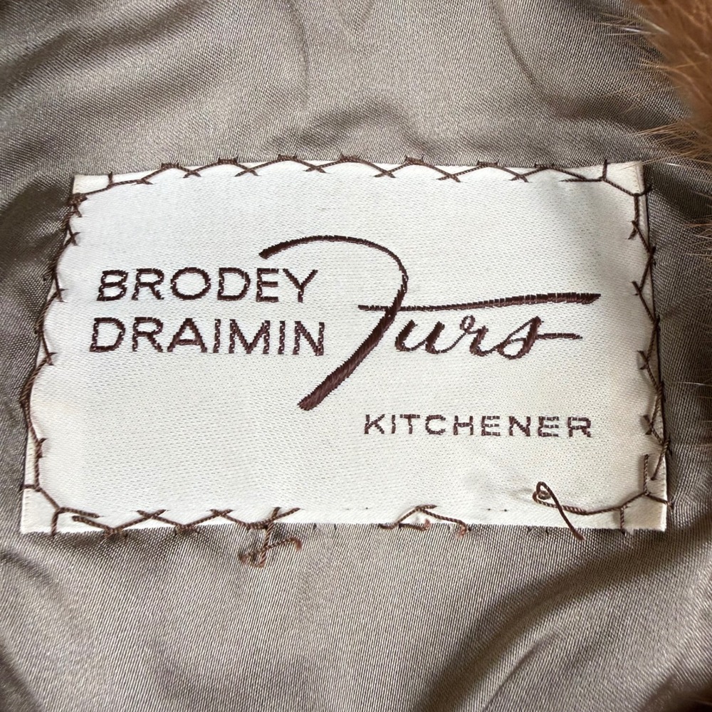 Brodey Draimin Furs Stole Women OS Brown Vintage Real Fur Wrap Glam Mob Wife - Picture 4 of 11